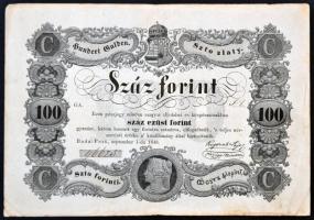 1848. 100Ft &quot;Kossuth bankó&quot; T:III Hungary 1848. 100Ft &quot;Kossuth banknote&quot; C:F  Adamo G114