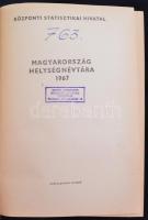 Központi Statisztikai Hivatal: Magyarország Helységnévtára 1967. 864 p