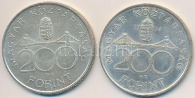 1994. 200Ft Ag "Deák" (2x) T:2,2-