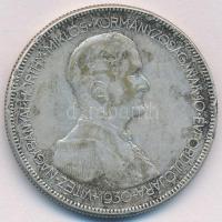 1930. 5P Ag "Horthy jobbra" T:3 patina
Adamo P8