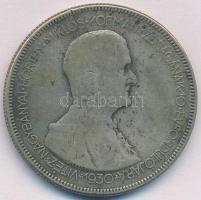 1930. 5P Ag "Horthy jobbra" T:3 patina Adamo P8