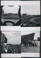 1953 Kotnyek Antal (1921-1990) fotóriporter képriportja a Népstadion átadási ünnepségéről, 13 db korabeli negatívról készült modern nagyítás, 10x15 cm-es fotópapírra