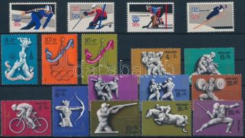 Olimpia motívum 1976-1980 4 klf sor, 1976-1980 Olympics 4 diff sets