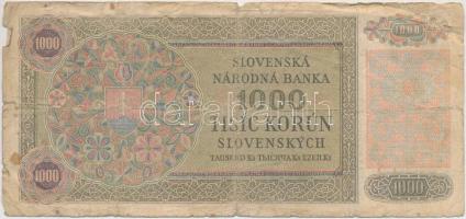 Szlovákia 1940. 1000K T:III,III-
Slovakia 1940. 1000 Korun C:F,VG
Krause 13