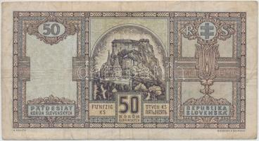 Szlovákia 1940. 50K T:III 
Slovakia 1940. 50 Korun C:F