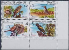 International Stamp Exhibition set in corner block of 4, Nemzetközi bélyegkiállítás sor ívsarki 4-es tömbben