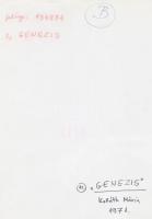 1971 Kolláth Mária: Genezis, feliratozott jelzett vintage fotóművészeti alkotás, 24x18 cm