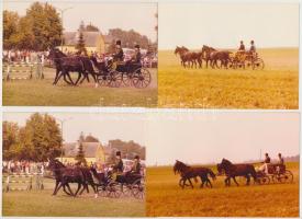 1983 Dömsöd, Fogathajtók versenye, 8 db régi színes fotó, 10x15 cm