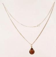 Ezüst nyaklánc medállal, Ag., br.: 6,2gr.,jelzett, 48cm/ Silver necklace with pendant, Ag, Br. .: 6,2gr., marked, 48cm
