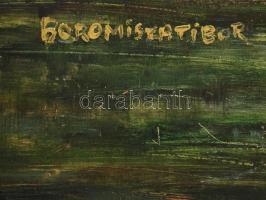 Boromisza jelzéssel: Nyári vízpart, olaj, farost, 48×57 cm