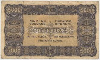 1923. 5000K T.W. jelöléssel, nyomdahely jelölés nélkül "40 FILLÉR NEGYVEN FILLÉR" felülbél...