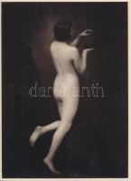 cca 1928 Demeter Károly (1892-1983) vintage fotóművészeti alkotásáról készült mai modern műtárgy másolat, 17,5x12,5 cm