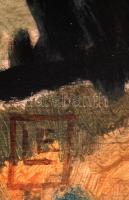 L. E. jelzéssel: Őszi táj, olaj, farost, 48,5×58 cm