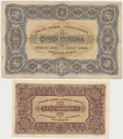 1920. 50K "Orell Füssli Zürich" + 1923. 100K "Magyar Pénzjegynyomda Rt. Budapest&quot...