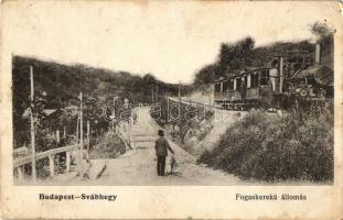 Budapest XII. Svábhegy, Fogaskerekű állomás, gőzmozdony (r)