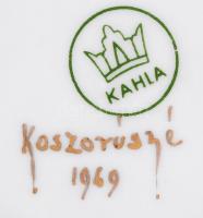 Kahla Koszorusné féle mokkás csésze, jelzett, hibátlan