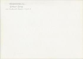 cca 1970 Gebhardt György (1910-1993): Mezőgazdasági táj, feliratozott, aláírt vintage fotóművészeti ...