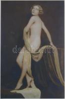 cca 1925 Angelo (1894-1974) vintage fotóművészeti alkotásáról készült mai modern műtárgy másolat, 17,5x11,5 cm