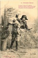 Premiere Chasse / Hunting postcard series - 4 old postcards