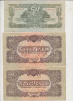 1944. 1P + 2P + 5P + 10P + 20P + 50P + 100P (2x) "A Vörös Hadsereg Parancsnoksága" T:I-,II...