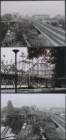 1982 Budapest, Vidámpark, 11 db korabeli negatívról készült modern nagyítás a hullámvasútról és a vi...