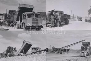 cca 1951 Épül Sztálinváros és a Dunai Vasmű, Rózsa György fotóriporter hagyatékában levő, 13 db kora...