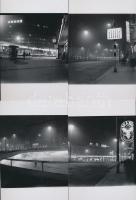 cca 1972 Budapest, Baross tér és a Rákóczi út éjjel, Kotnyek Antal (1921-1990) fotóriporter hagyaték...