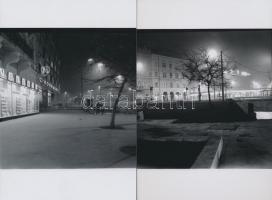cca 1972 Budapest, Baross tér és a Rákóczi út éjjel, Kotnyek Antal (1921-1990) fotóriporter hagyaték...