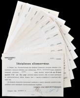 Budapest 1946. "Hangya Ipar R.T." ideiglenes elismervények (10x) sorszámkövetők T:II,III