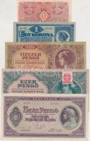 23db vegyes korona és pengő bankjegy T:vegyes (közte I is)