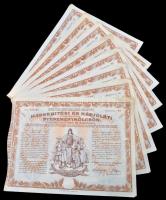 Budapest 1917. "Hadsegítési és Népjóléti nyereménykölcsön" nyereménykötvények 40K-ról, szá...