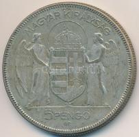 1930. 5P Ag "Horthy jobbra" T:3 patina
Adamo P8