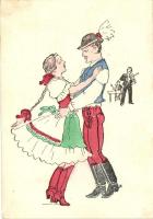 Táncoló pár / Dancing couple, Hungarian folklore (EK)
