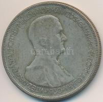 1930. 5P Ag "Horthy jobbra" T:3 patina Adamo P8