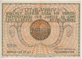 Sopron 1918. 10f utalvány T:II-
Adamo SOP-4.1