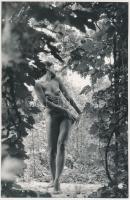 cca 1977 A szőlős gazda asszonykája, 2 db finoman erotikus fénykép, 24x15 cm / cca 1977 2 erotic photos, 24x15 cm