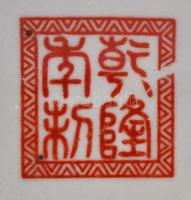 Jelzett kínai padlóváza, kézzel festett, hibátlan, m:45 cm