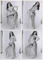 cca 1970 Láncos fehérneműben, 5 db finoman erotikus fénykép, 13x9 cm / cca 1970 5 erotic photos, 13x9 cm