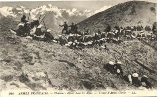 Armee Francaise, Chasseurs Alpins dans les Alpes, Troupe dAvant-Garde / French Alpine Hunters soldiers