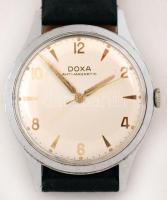 Doxa anti-magnetic karóra, jelzett, működik,újszerű bőr szíjjal, d:3,5cm