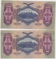 1930. 100P (4x) párban sorszámkövetők T:I-,II