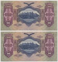 1930. 100P (4x) párban sorszámkövetők T:I-,II