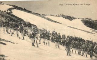 Chasseurs Alpins, Dans la neige / French Alpine hunters in the snow