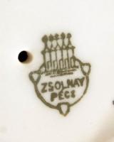 Zsolnay búbos vöcsök, kézzel festett, jelzett, hibátlan, m:11 cm