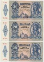 1941. 20P (3x) sorszámkövetők T:I