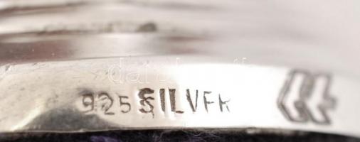 Régi ezüst gyertyatartó, jelzett, Ag., br.:74gr., m:5,5cm/ Old silver candlesticks marked,  Ag. 74gr...