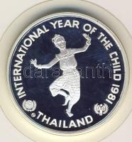 Thaiföld 1981. 200B Ag "Gyermekév" T:PP Csak 9525db RRR!!