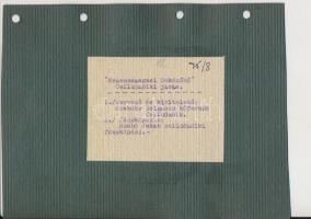 1925 Kemenesmagasi Önképzőkör elhunyt hőseinek emléktáblája, kartonra ragasztott, hátoldalon felirat...