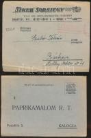 cca 1920-1940 Magyar Királyi Posta dísztávirat, 2 db másik reklámos nyomtatvánnyal(Siker Sorsjegy, P...