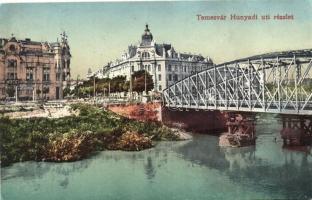 Temesvár, Timisoara; Hunyadi út, híd / street, bridge (EK)